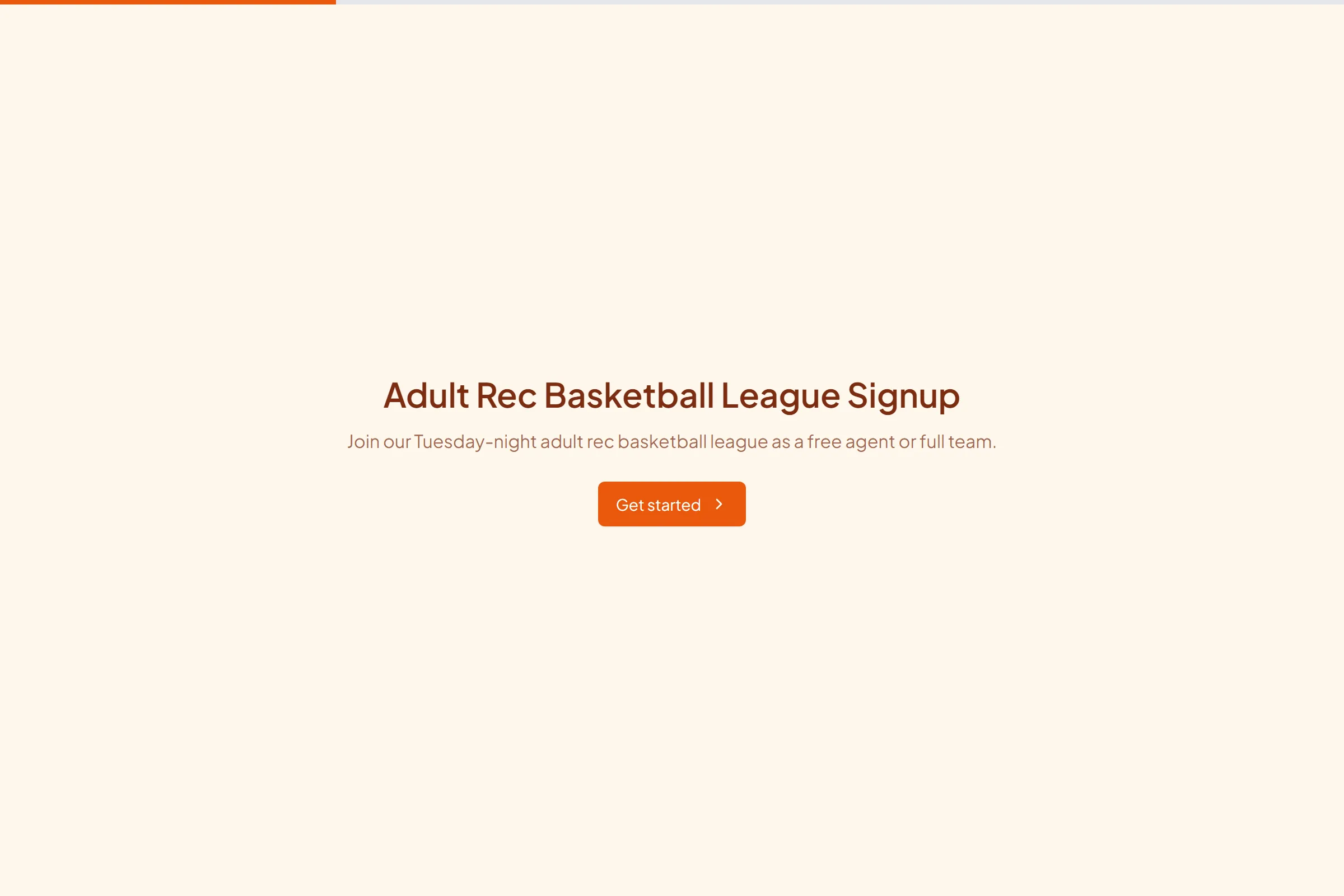 Adult Rec Basketball League Signup preview