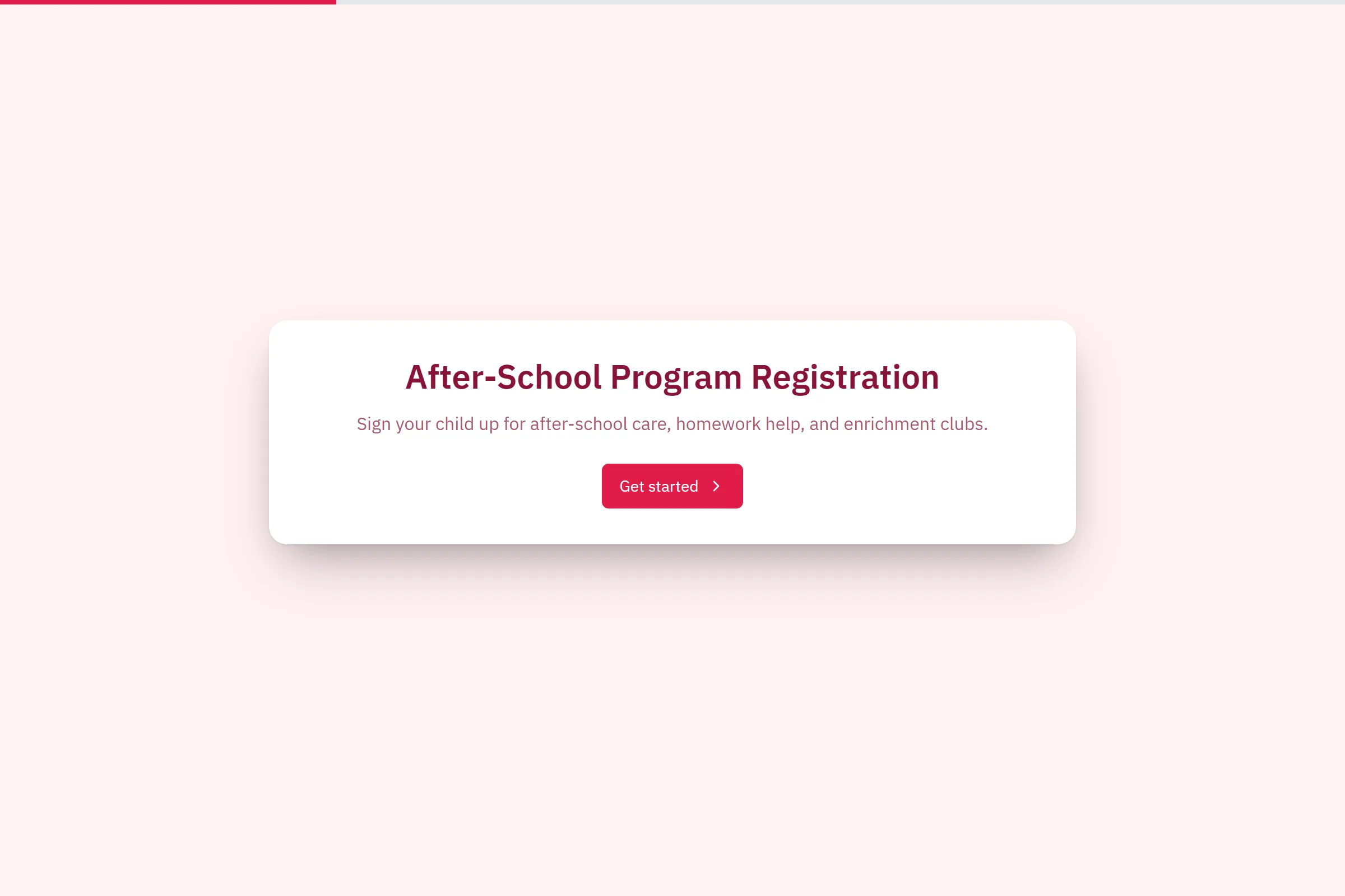 After-School Program Registration preview