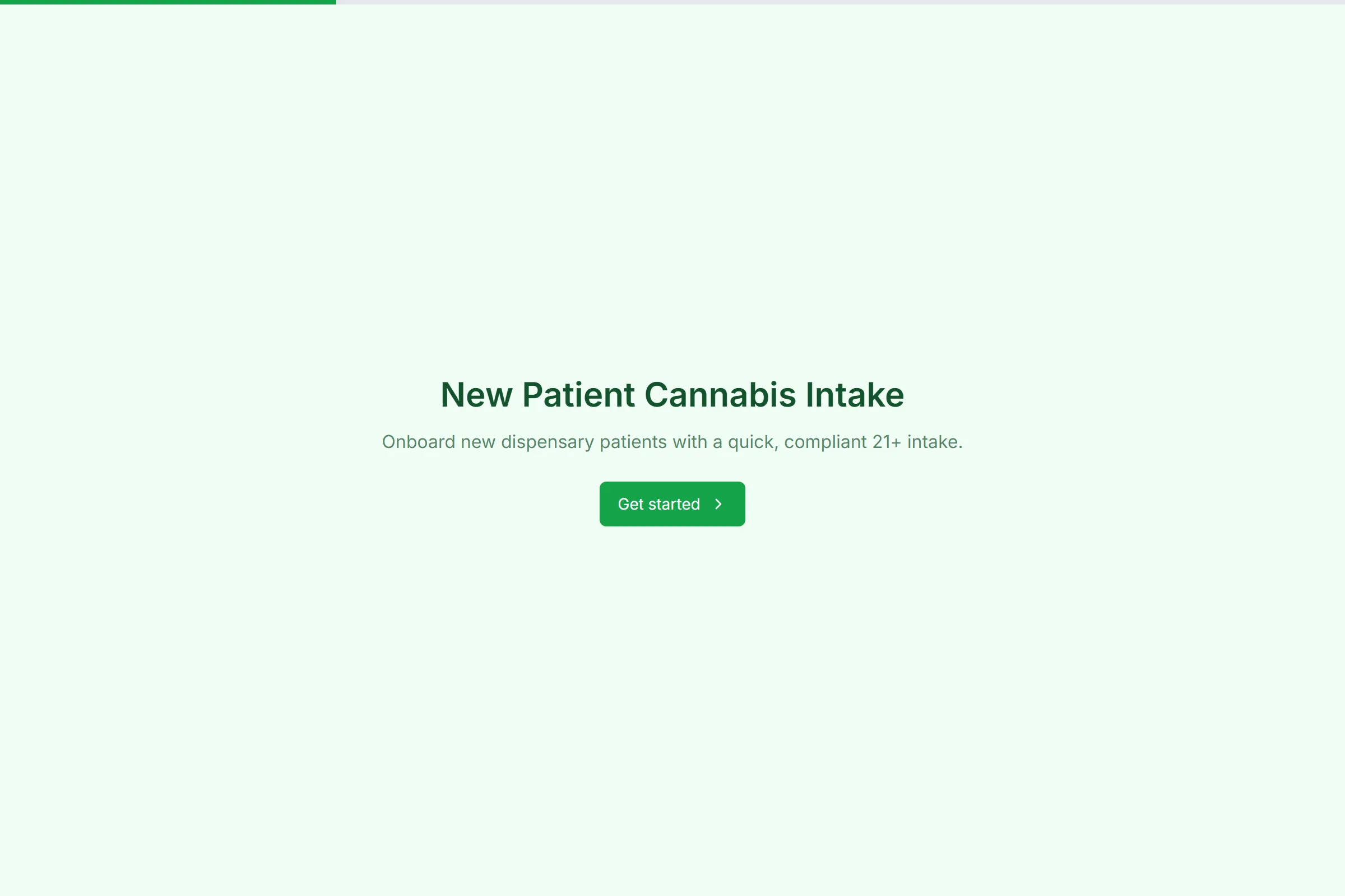 New Patient Cannabis Intake preview