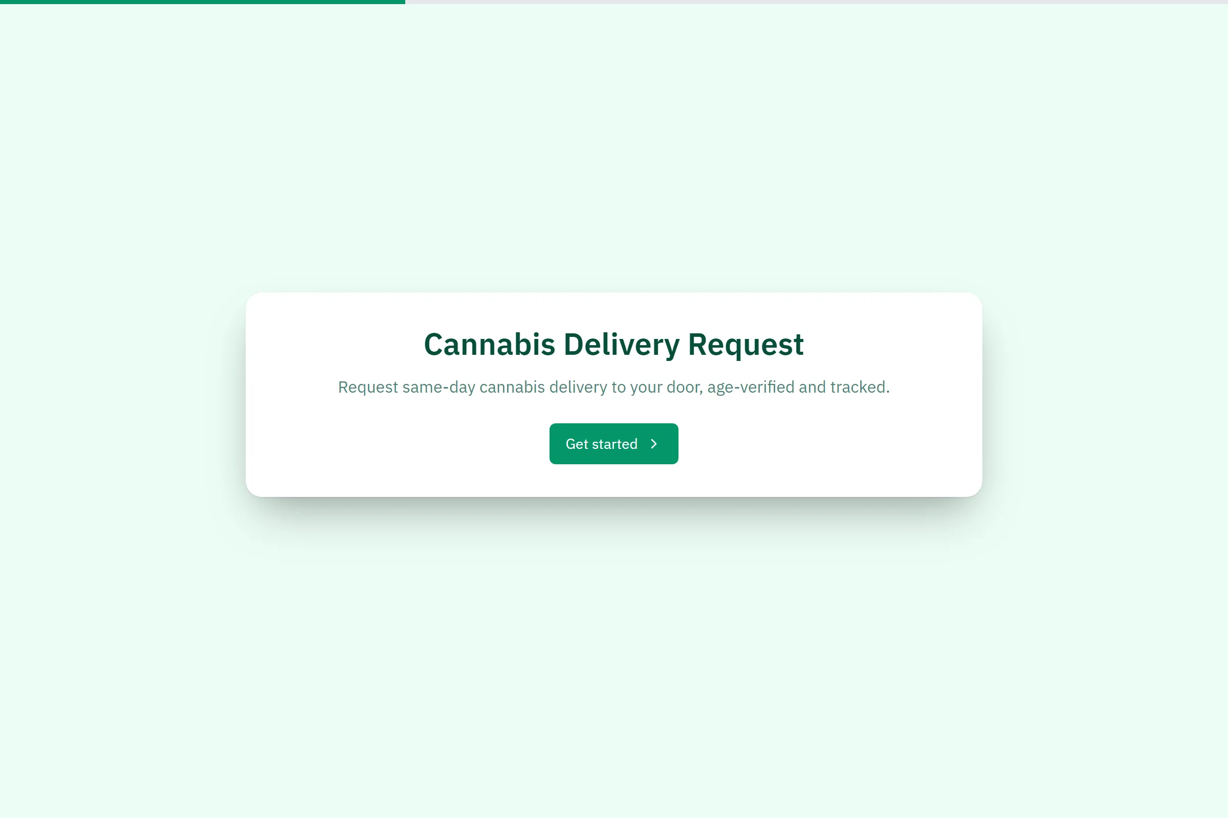 Cannabis Delivery Request preview