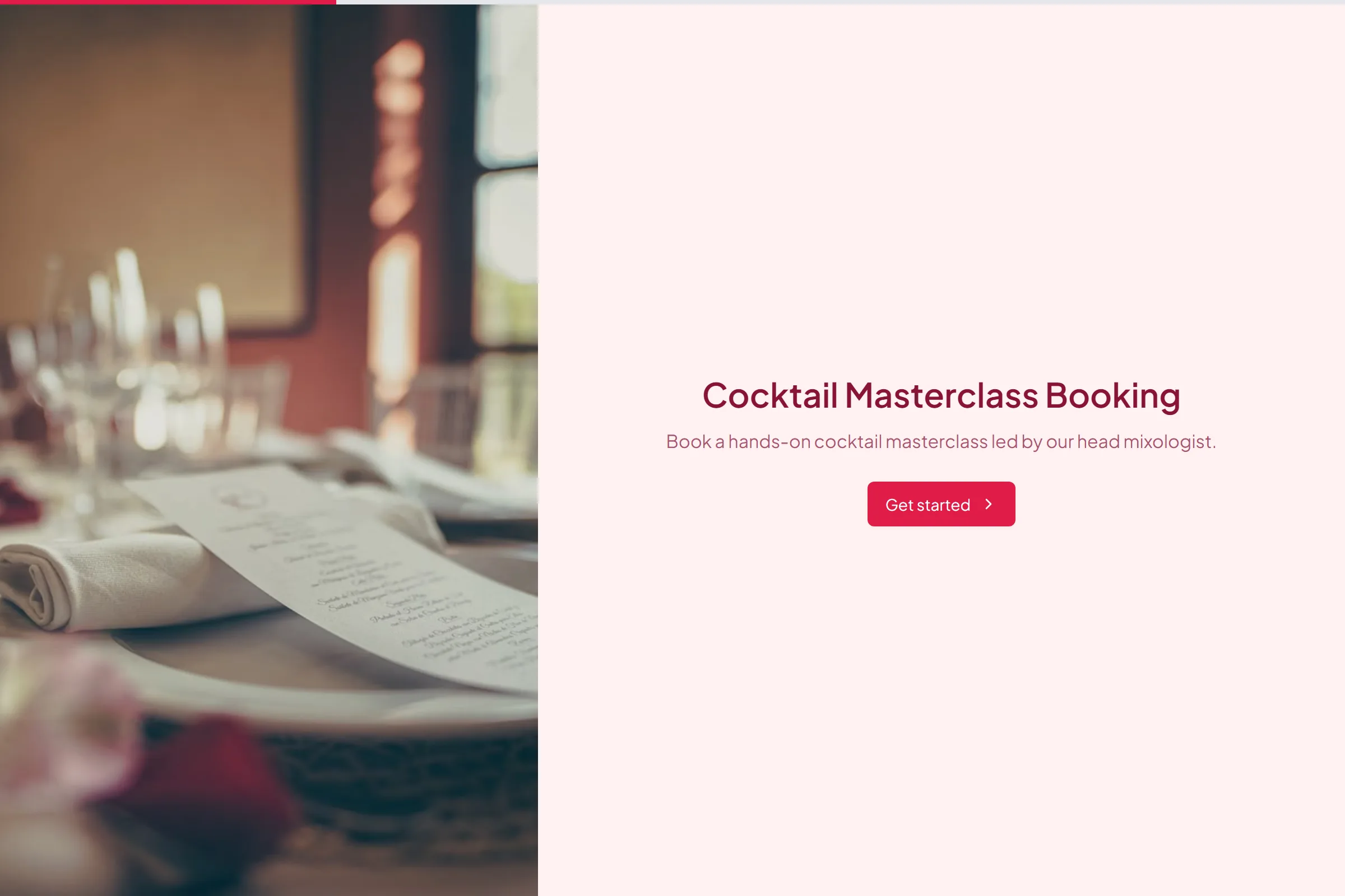 Cocktail Masterclass Booking preview