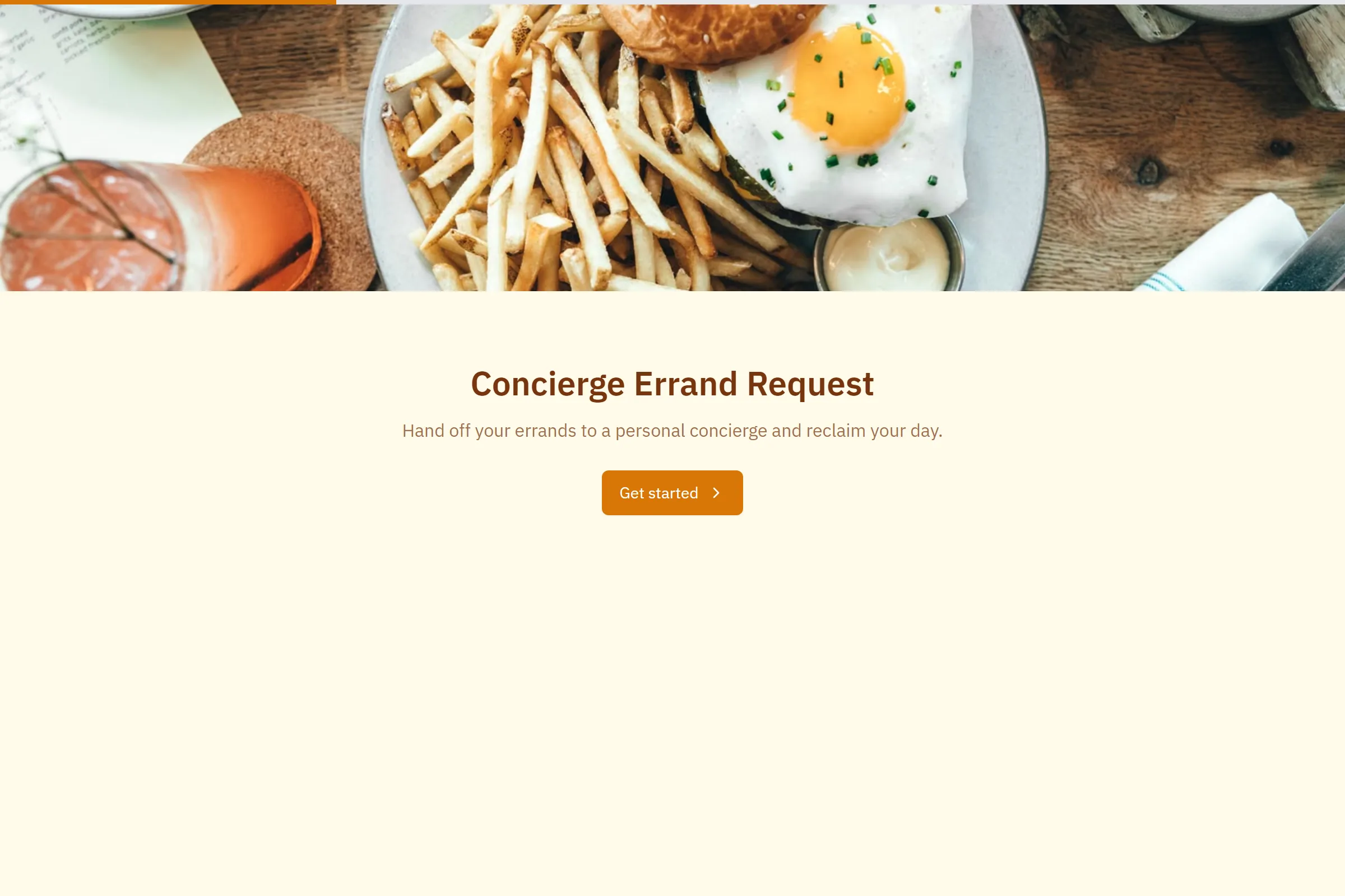 Concierge Errand Request preview