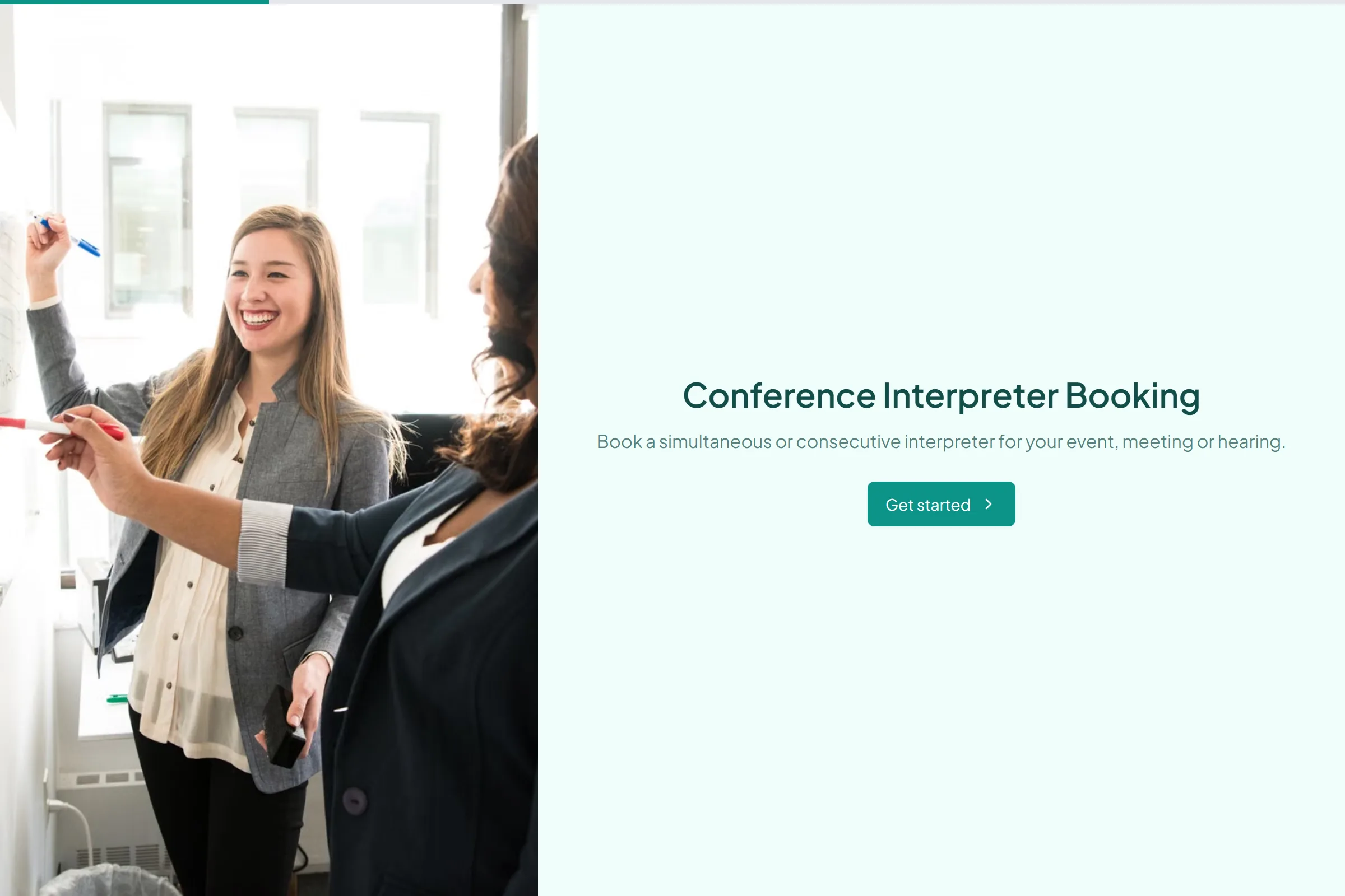 Conference Interpreter Booking preview