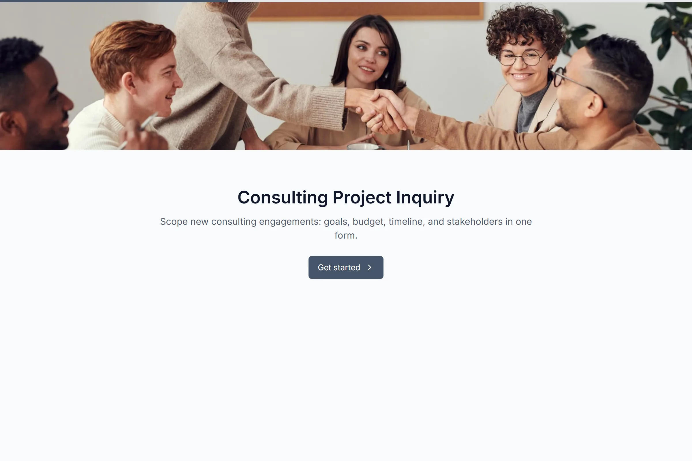 Consulting Project Inquiry preview