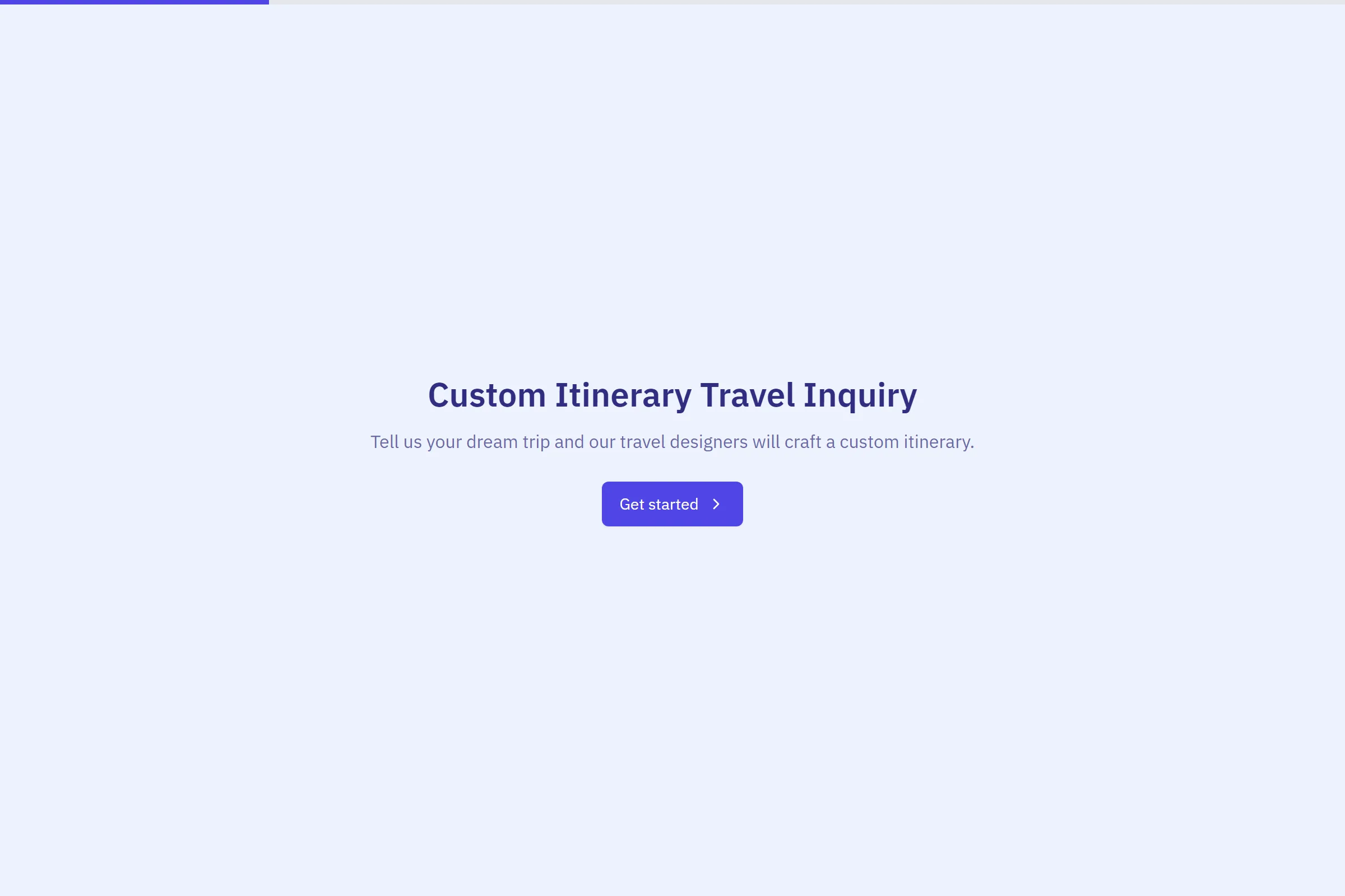 Custom Itinerary Travel Inquiry preview