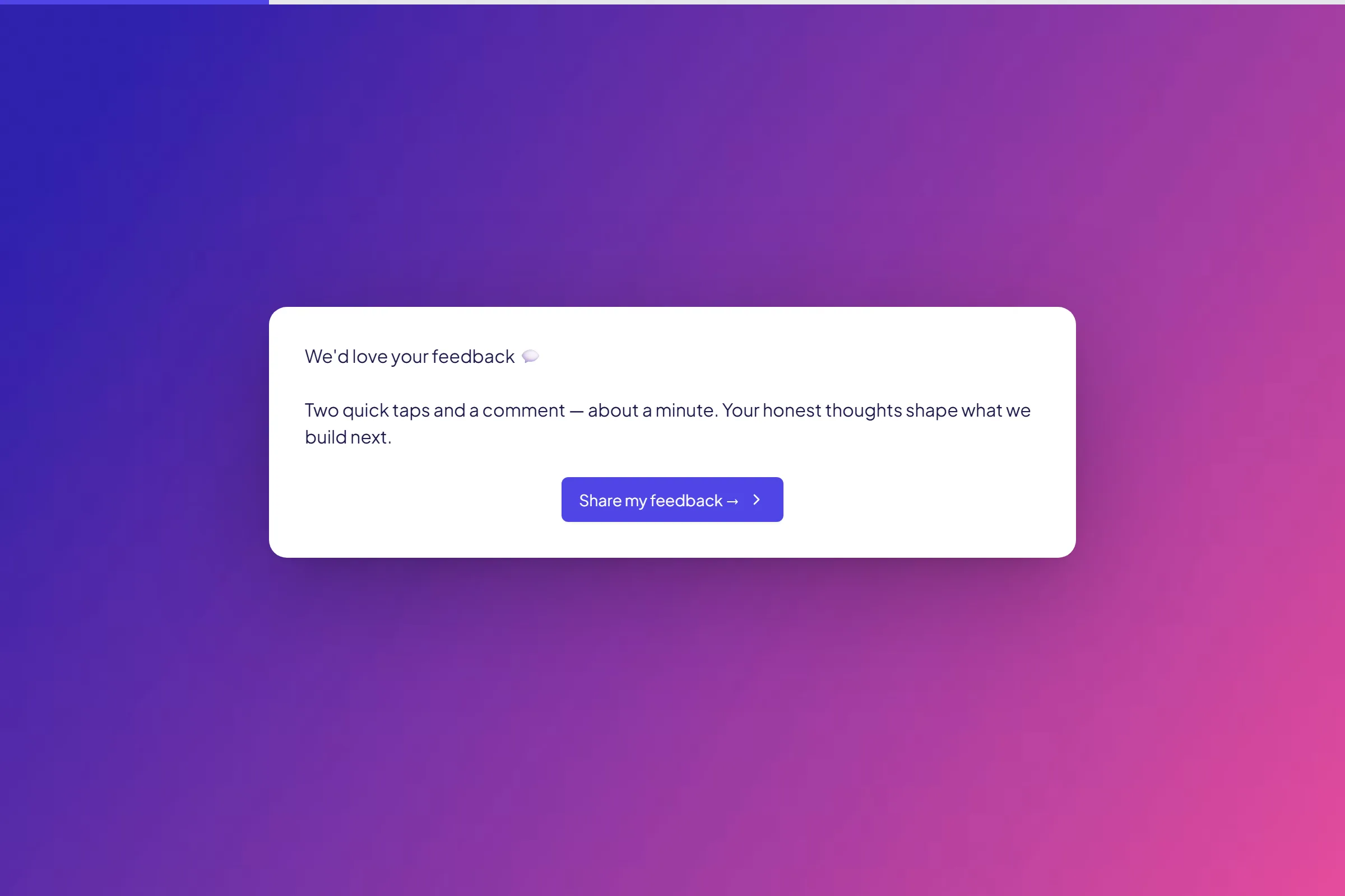 Customer Feedback preview