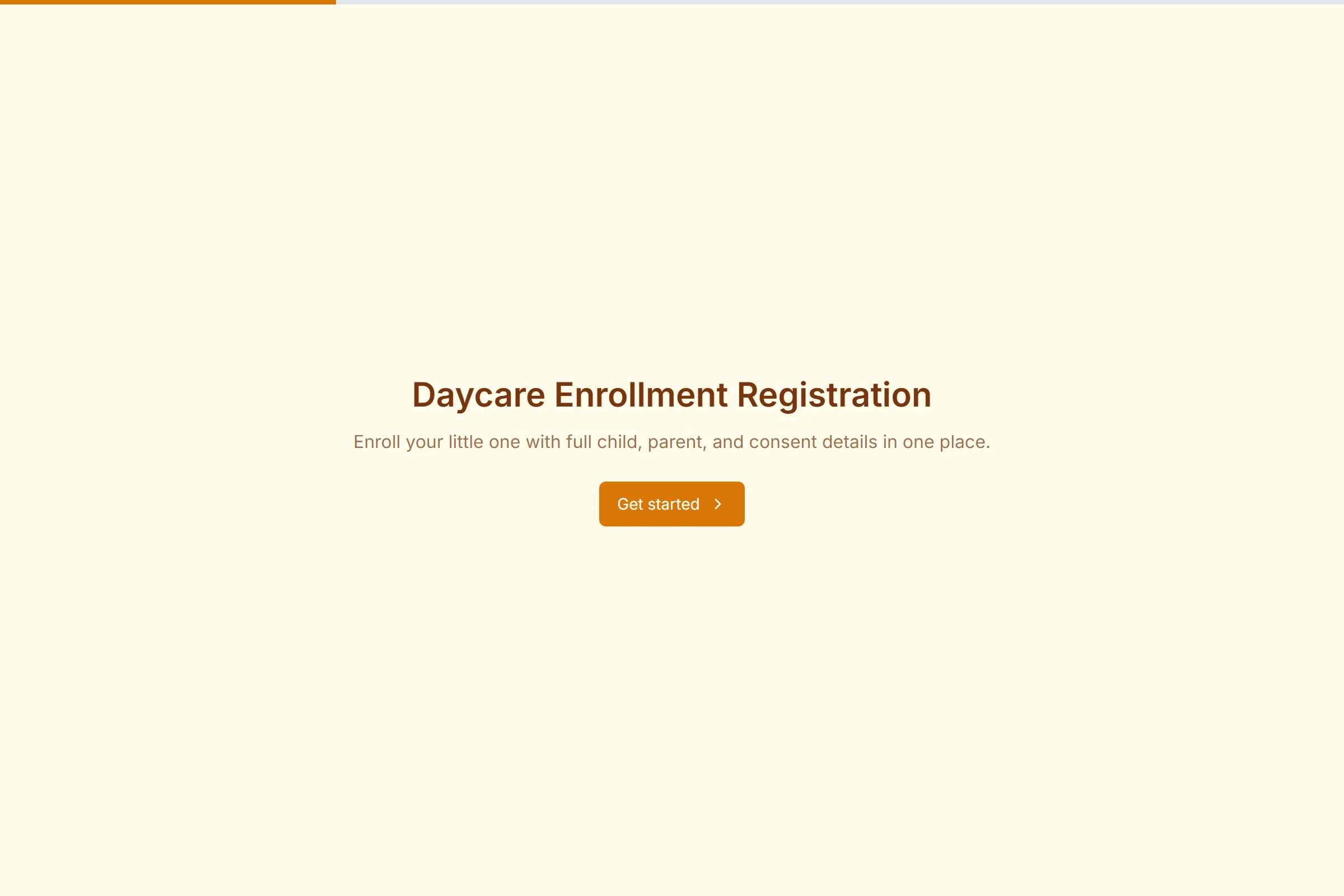 Daycare Enrollment Registration preview