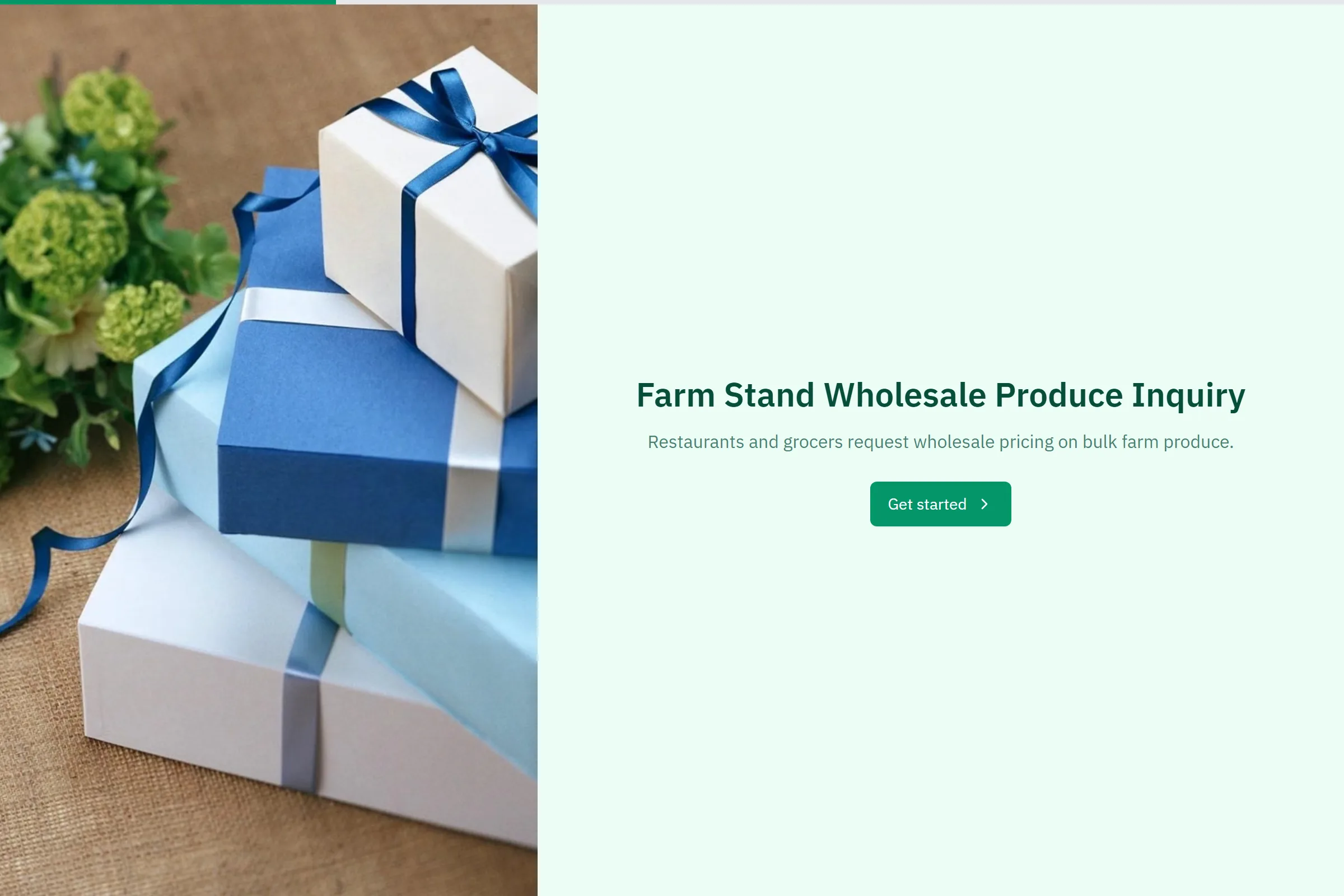 Farm Stand Wholesale Produce Inquiry preview