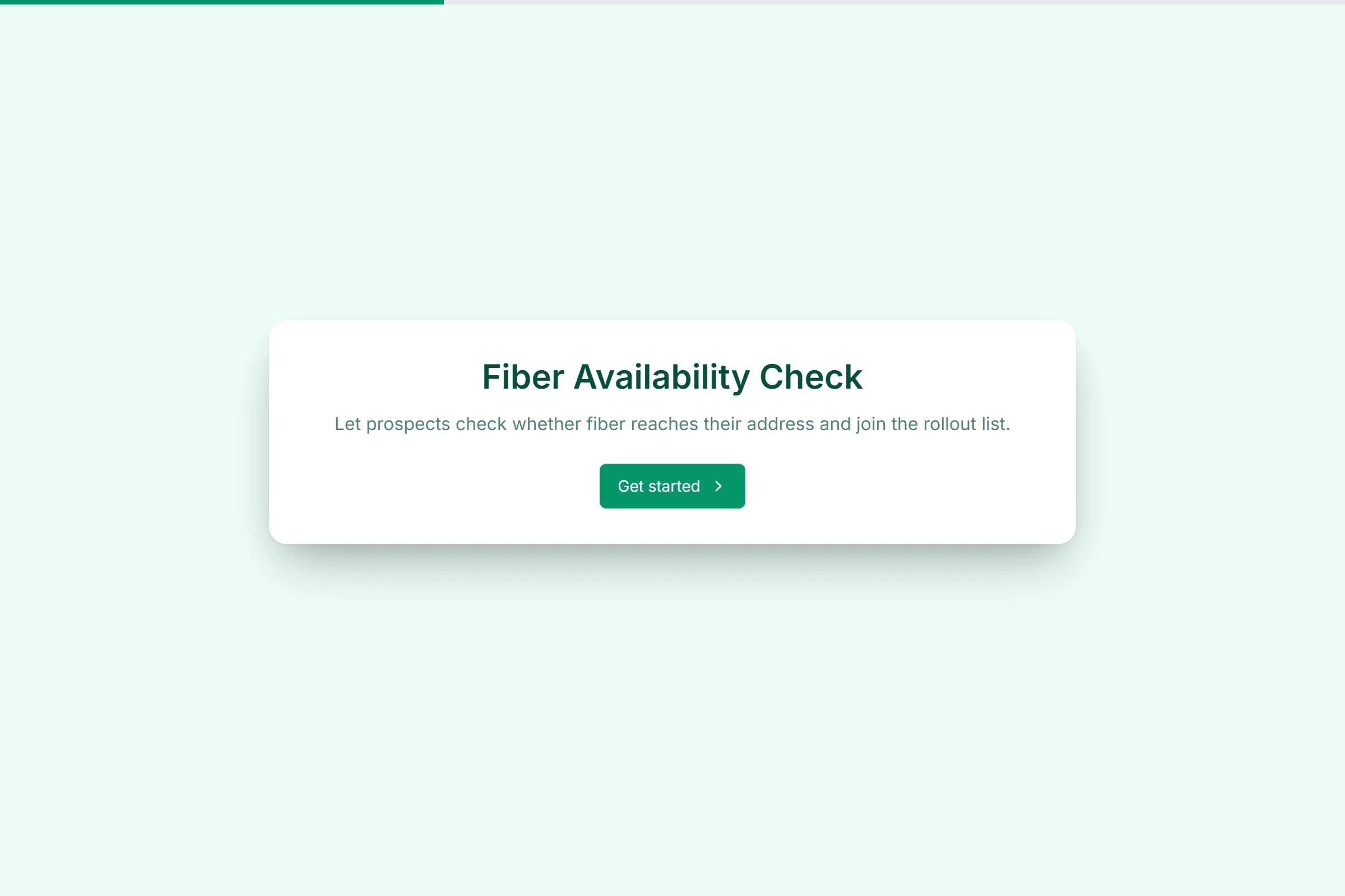 Fiber Availability Check preview