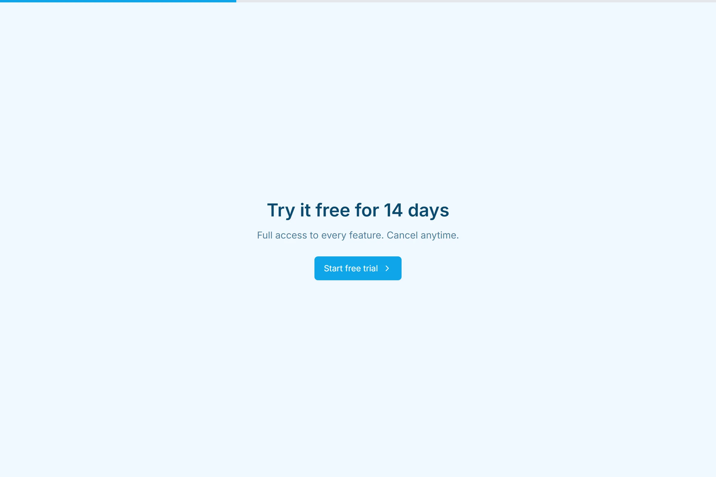 Free Trial Signup preview