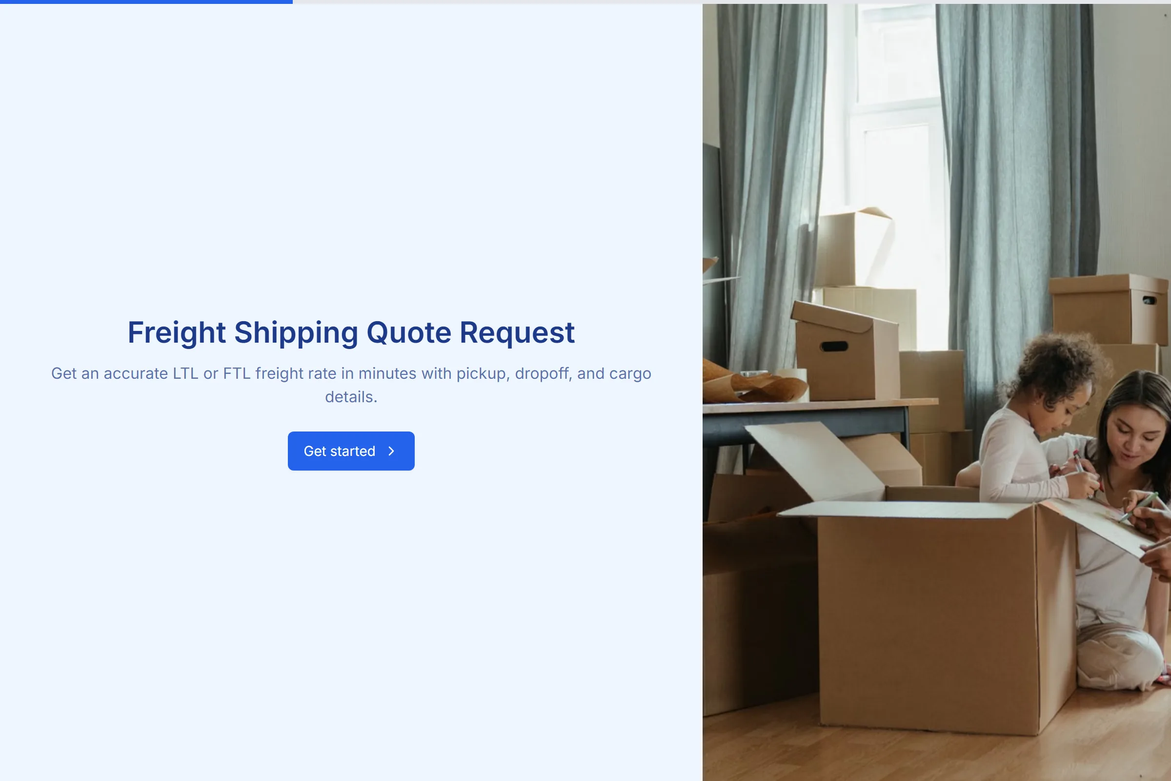 Freight Shipping Quote Request preview