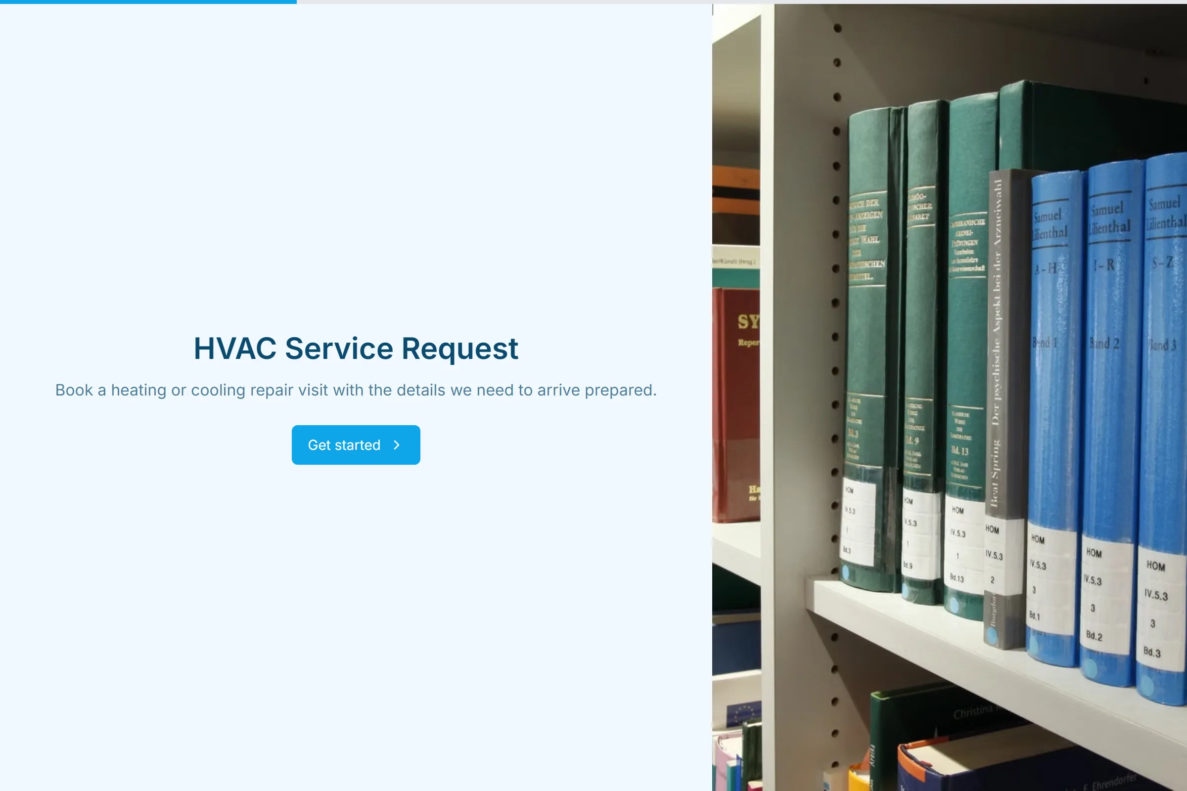 HVAC Service Request preview