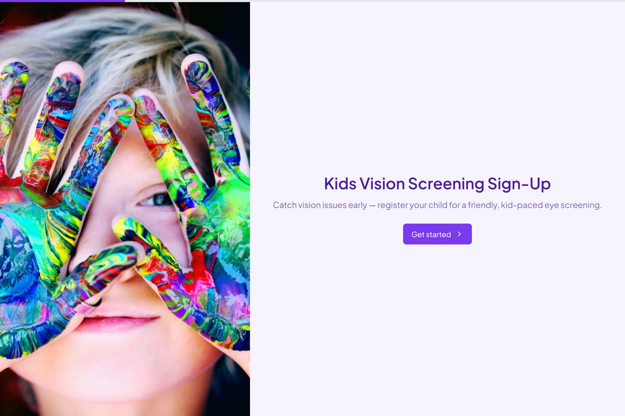Kids Vision Screening Sign-Up preview