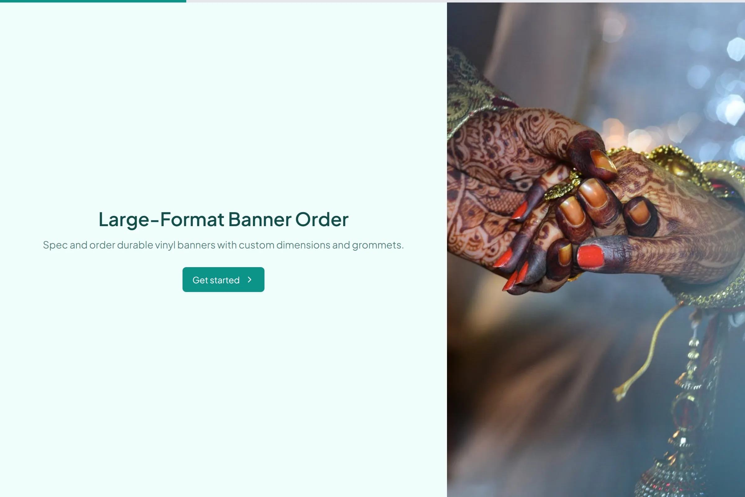 Large-Format Banner Order preview