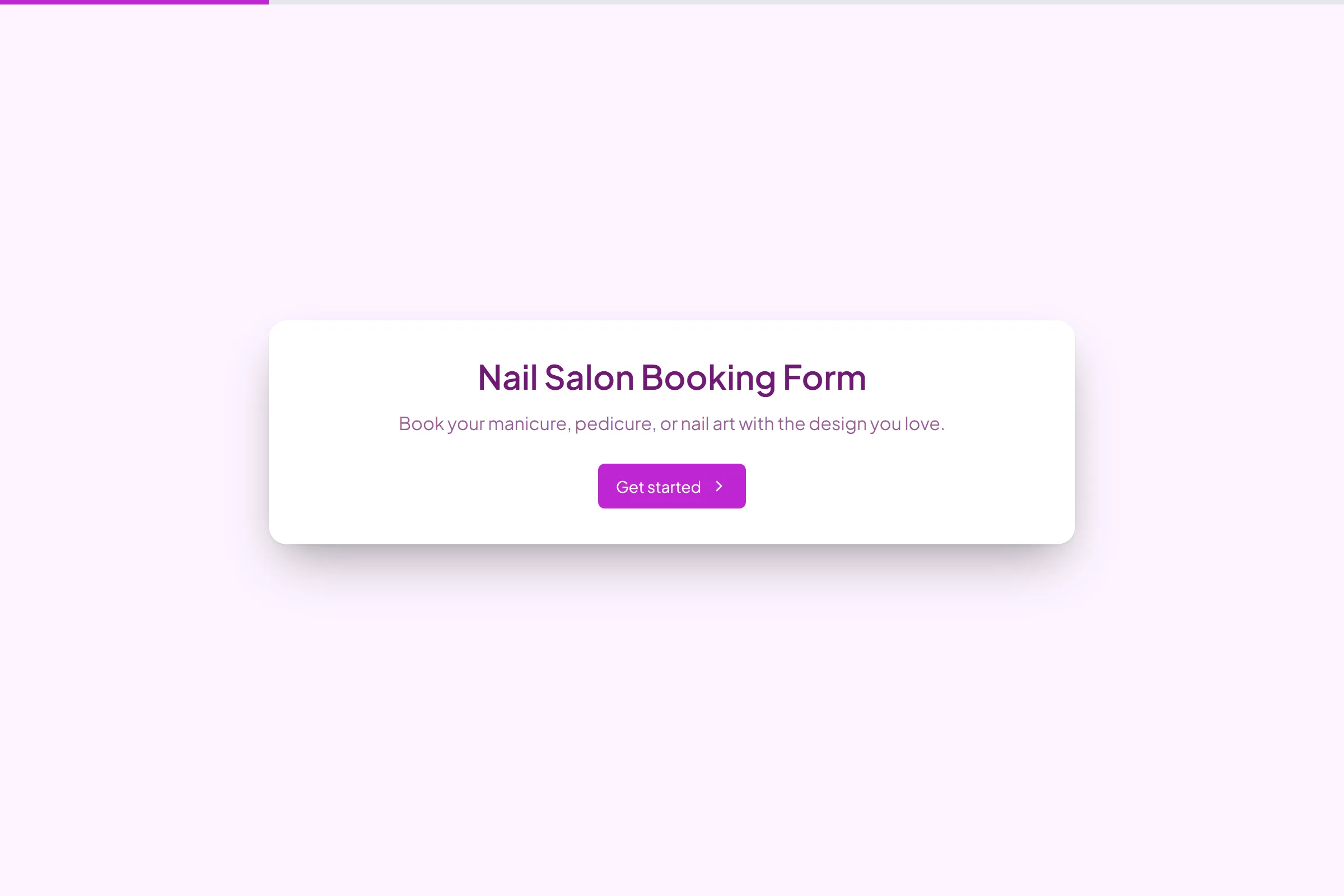 Nail Salon Booking Form preview
