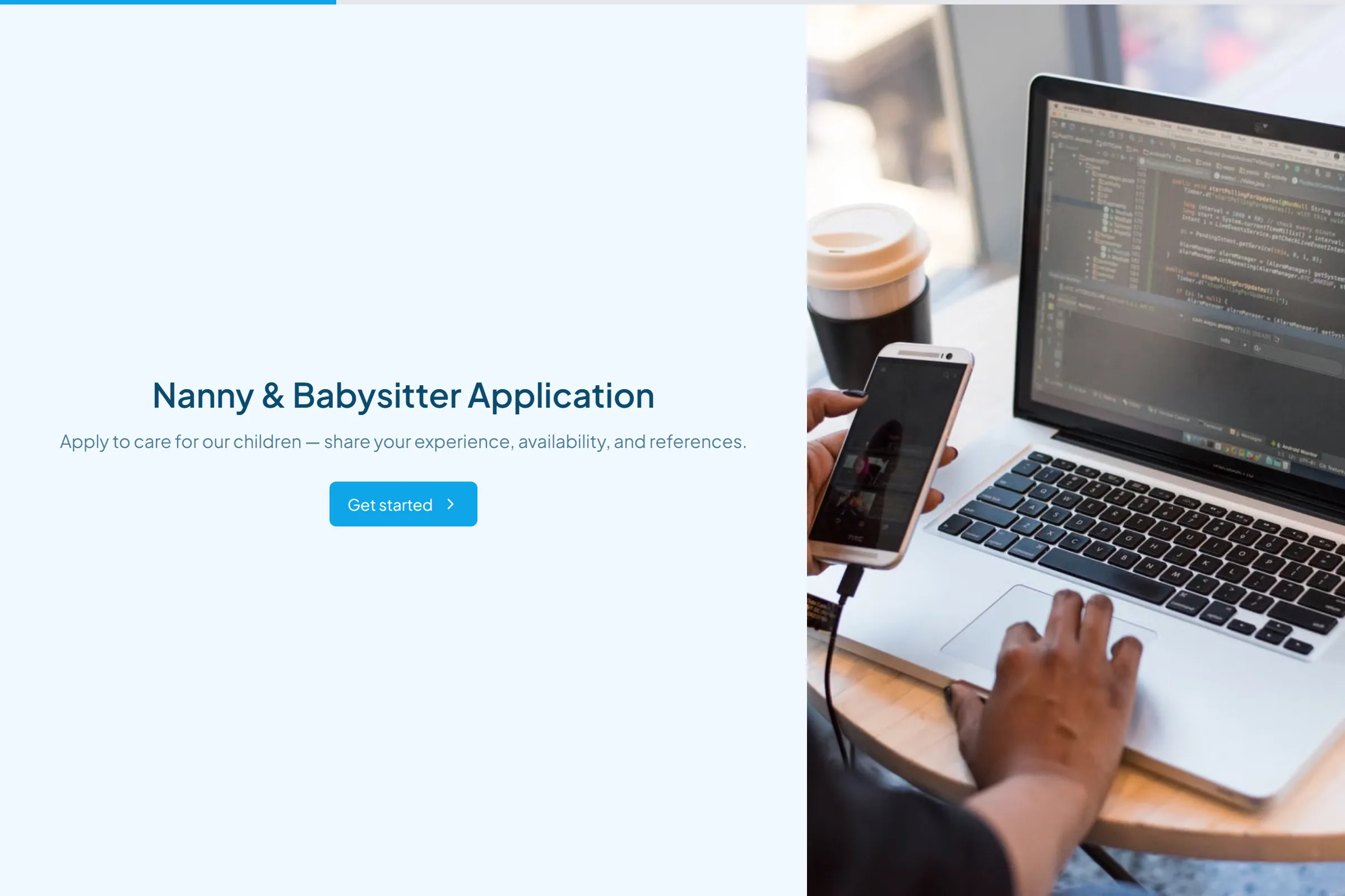 Nanny & Babysitter Application preview
