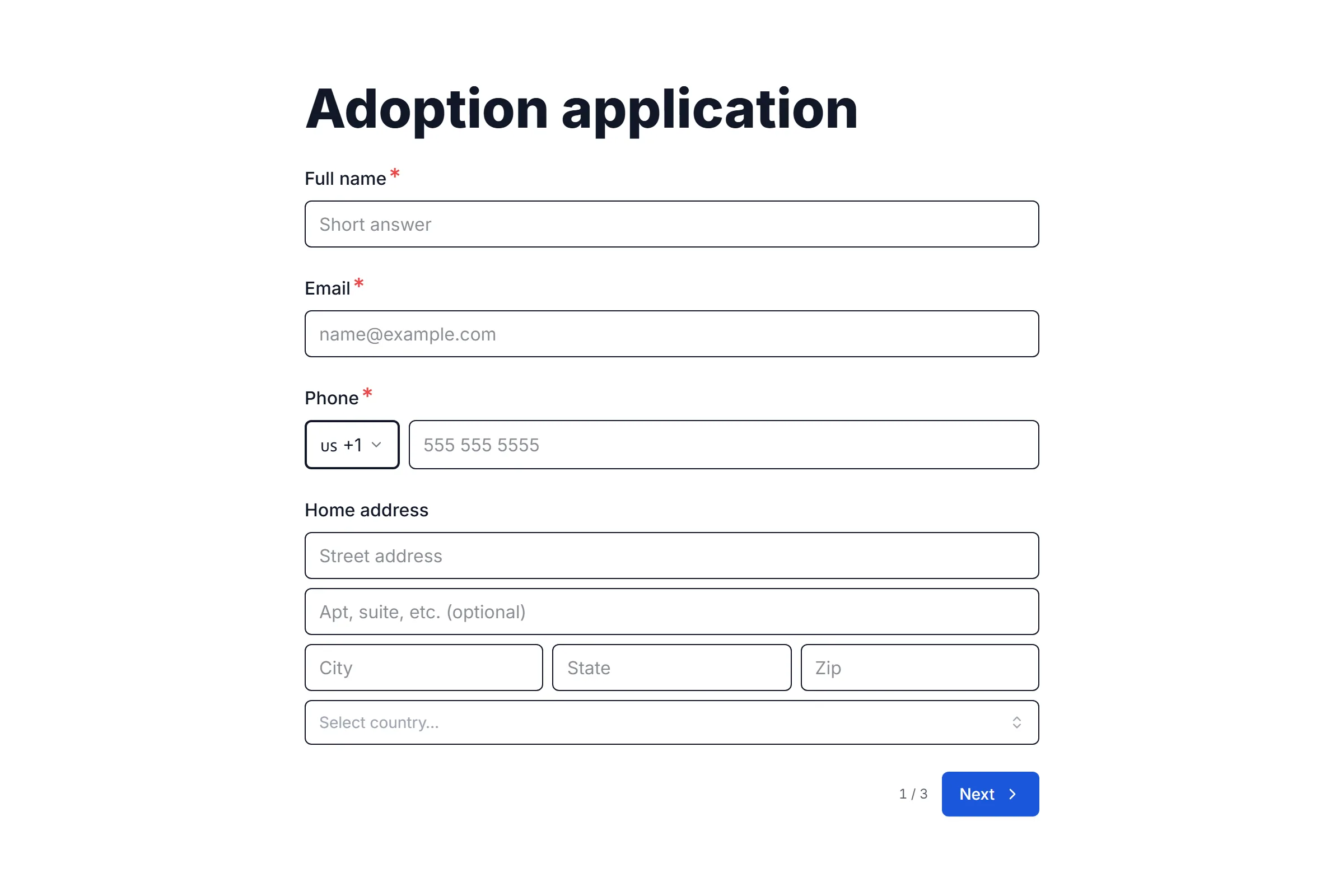 Pet Adoption Application preview