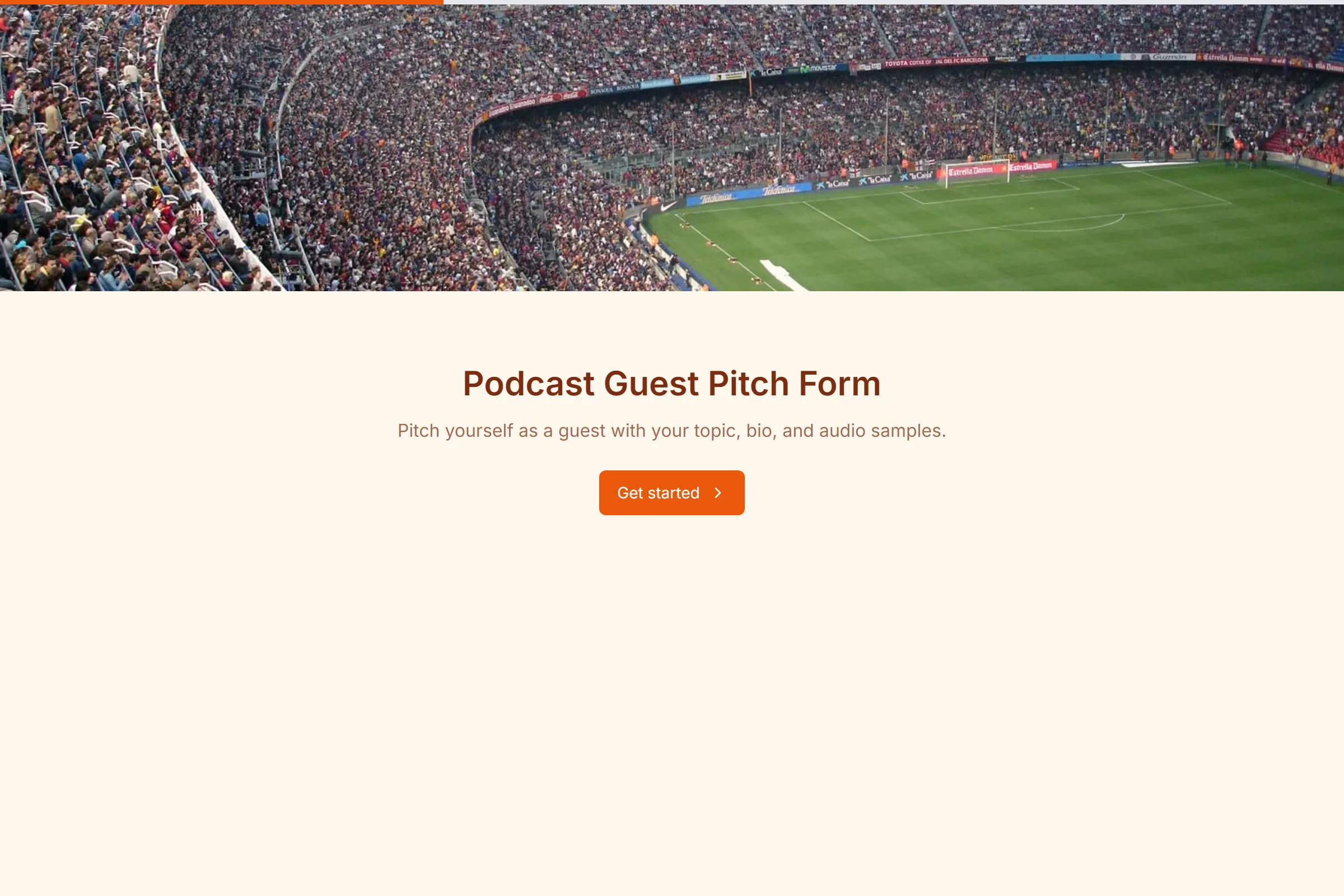 Podcast Guest Pitch Form preview