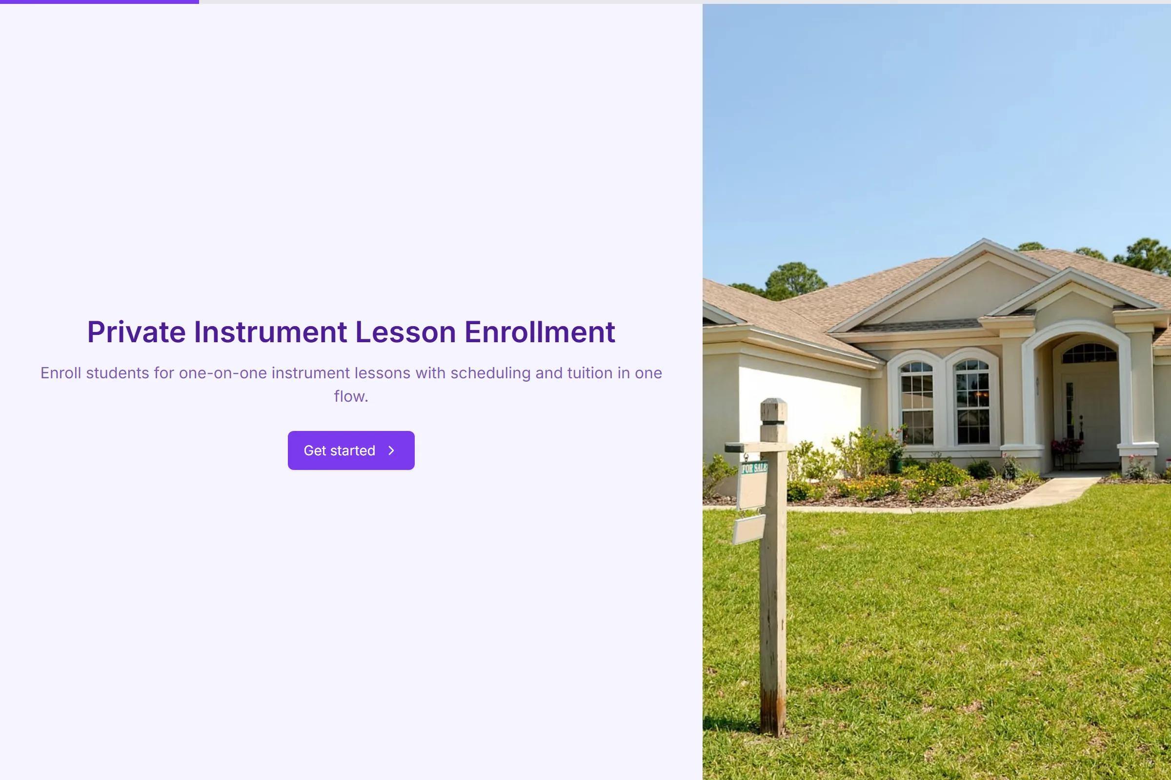 Private Instrument Lesson Enrollment preview