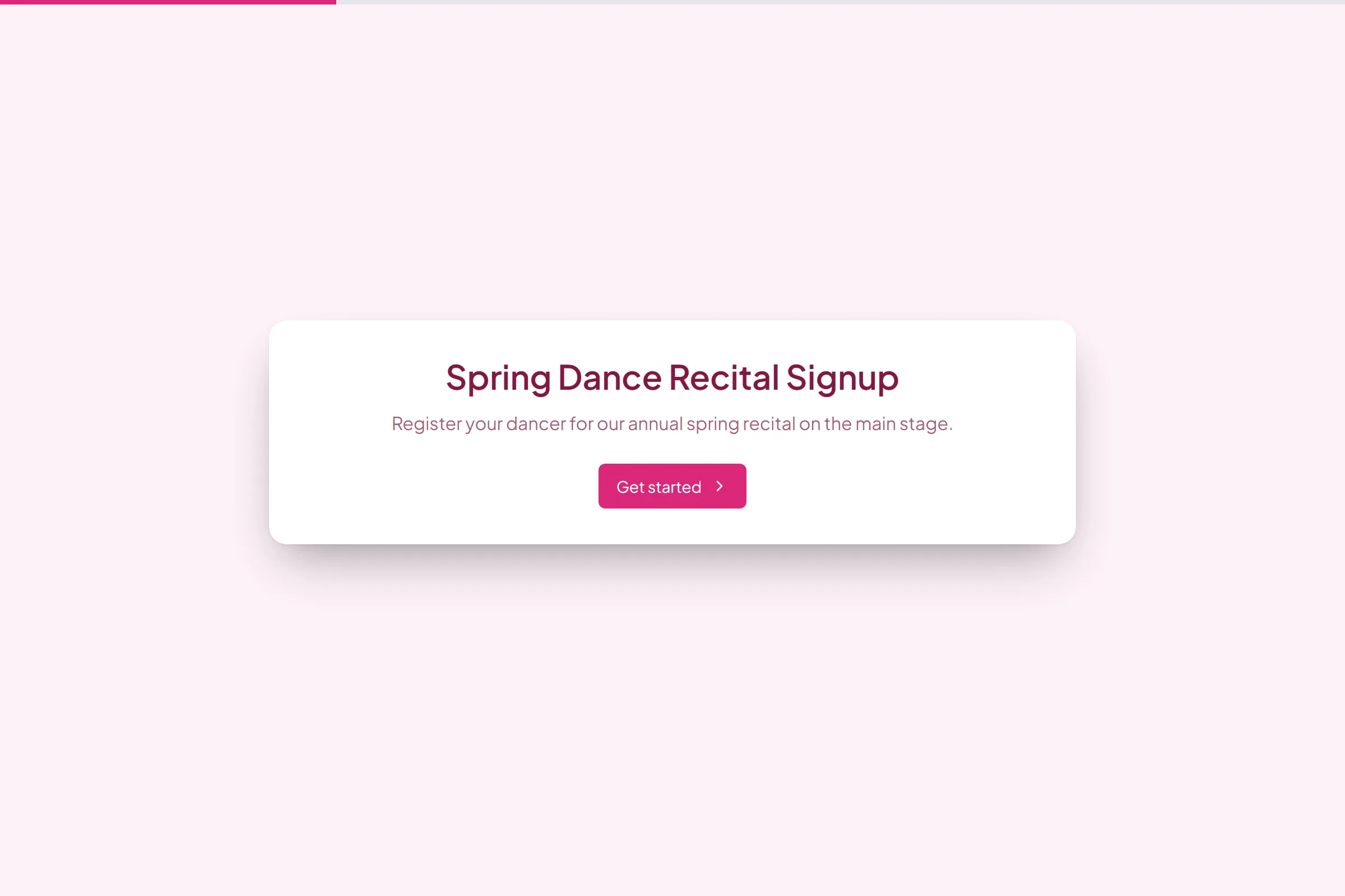 Spring Dance Recital Signup preview