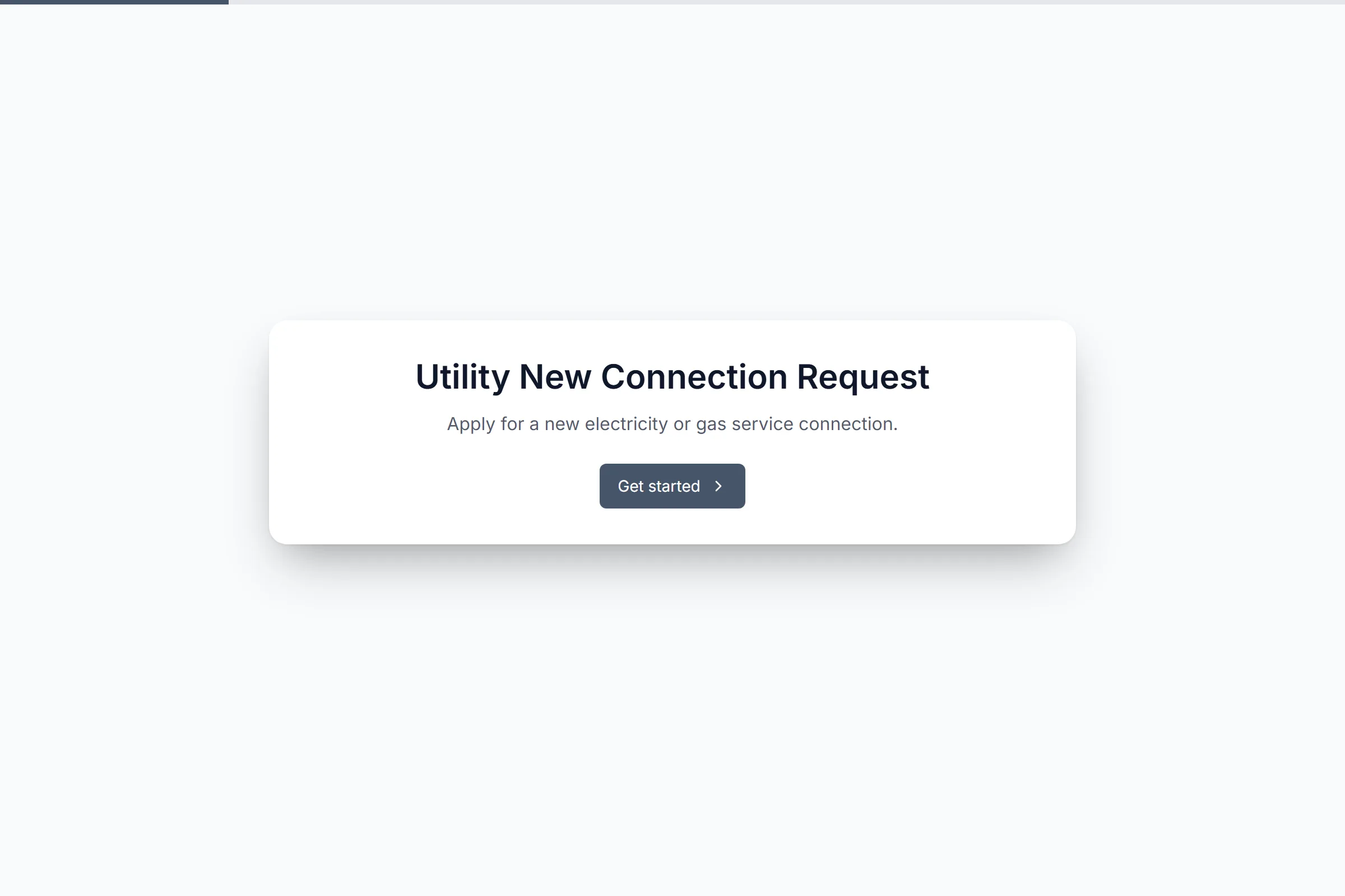 Utility New Connection Request preview
