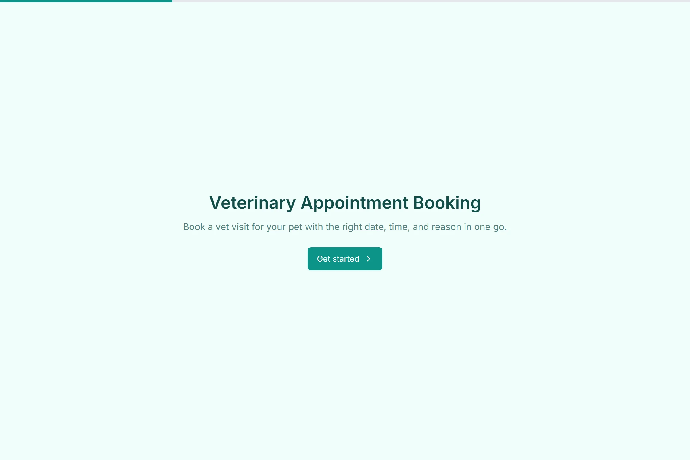 Veterinary Appointment Booking preview