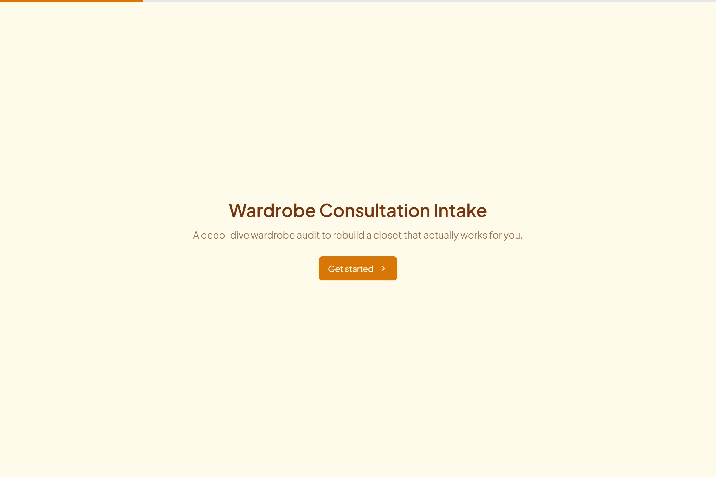 Wardrobe Consultation Intake preview